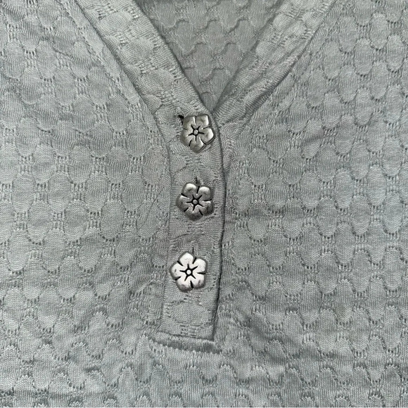 Women’s Image By Sears Vintage 90’s Long Sleeve  Top with Flower Buttons Size 20 - Picture 7 of 16